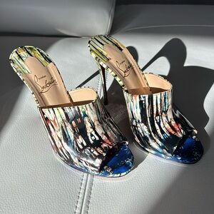 Christian Louboutin tie dye mules